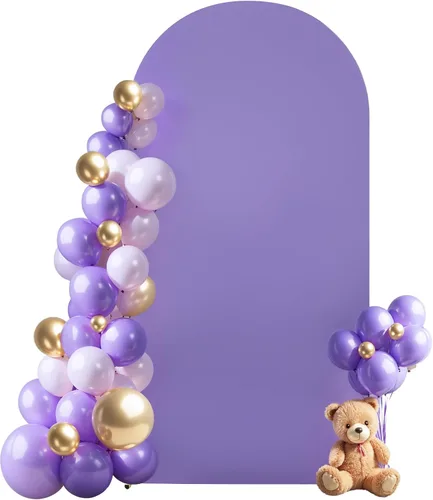 Miniatura 41 de Cubierta de Fondo de Arco Negro, Cubierta de Arco Ajustada de Spandex de 6 Pies para Arco de Boda Chiara Elástica de Arco de Fondo Redonda