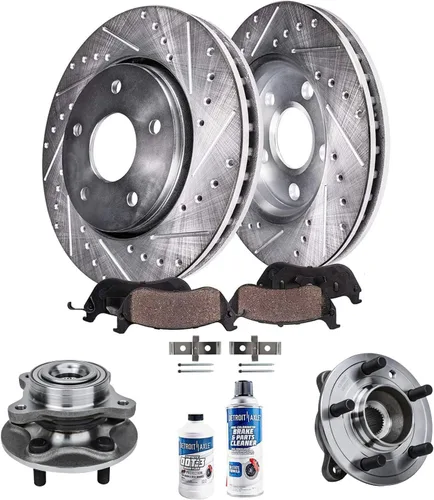 Miniatura 74 de Detroit Axle - Rotores de freno para Ford Mustang 2015, 2016, 2017, 2018, 2019, 2020, 2021, 2022, 2023, repuesto de rotores de freno de disco