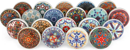 Miniatura 31 de Tiradores y pomos dorados para cajones, varios pomos de puerta antiguos para armarios de cocina, decoración bohemia de granja, juego de 6