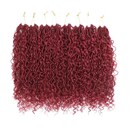 Miniatura 45 de 8 paquetes de cabello de ganchillo Goddess Faux Locs para mujeres negras, cabello largo de ganchillo Goddess Locs, Locs estilo boho, cabello River