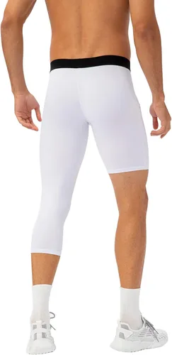 Miniatura 16 de Pantalones de compresión de 3/4 de una pierna para hombre, mallas de baloncesto atléticas para correr, leggings deportivos de capa base capri