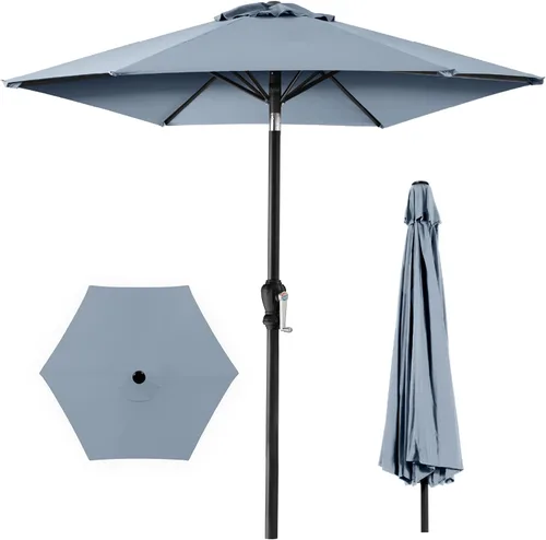 Miniatura 37 de Best Choice Products Sombrilla de patio al aire libre de 10 pies, sombrilla de mesa para exteriores, sombrilla de patio, sombrilla de mercado con 8
