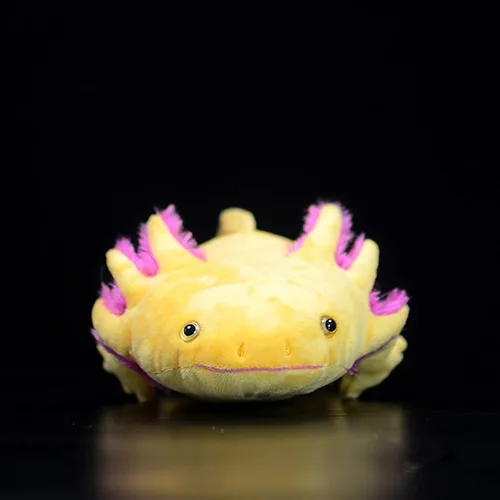Miniatura 3 de Peluche de Axolotl - Animal de Peluche Axolotl Amarillo, Realista de 20" Lindos Anfibios Ambystoma Espeluznantes Juguetes de Peluche, Colección