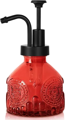 Miniatura 8 de Dispensador de jabón de vidrio ámbar, dispensador pequeño de jabón de manos para baño, botella de jabón líquido y loción con bomba, dispensador