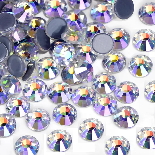 Miniatura 24 de 2880 diamantes de imitación termoadhesivos de imitación de cristal con parte trasera plana para manualidades, manualidades, ropa, zapatos