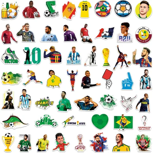 Miniatura 2 de 150 calcomanías de fútbol para la Copa del Mundo, fútbol, fútbol, deportes, vinilo impermeable, calcomanías de graffiti, regalos de fútbol