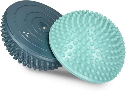 Navaris 2 cápsulas de equilibrio Hedgehog – Juego de 2 cúpulas de fitness puntiagudas para deportes, masaje de pies, entrenamiento de estabilidad,