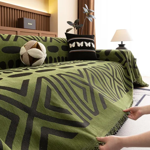 Miniatura 25 de VClife Fundas de sofá bohemio de felpilla para sofá seccional, fundas de sofá suaves y antideslizantes para sofá de 2 cojines, protector de muebles