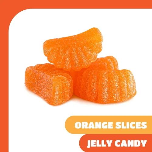 Miniatura 3 de Rebanadas de naranja – Paquete de 2 libras (65 unidades) – Caramelos de gelatina – Rebanadas de frutas con sabor natural – Caramelos masticables sin