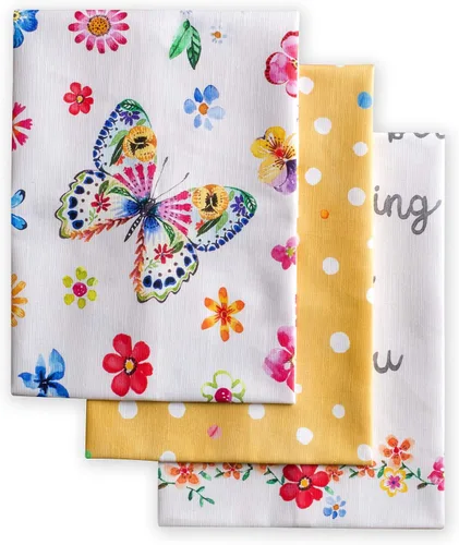 Miniatura 28 de Maison d' Hermine - Juego de 3 manteles individuales decorativos y lavables, de 100 % algodón para regalar, comedor, hogar, boda, banquete, bufé
