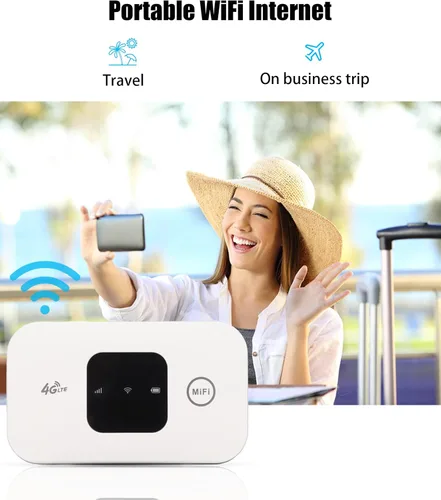 Miniatura 3 de Enrutador de red 4G, punto de acceso WiFi portátil con ranura para tarjeta SIM, router 4G de bolsillo de 150 Mbps para oficina al aire libre