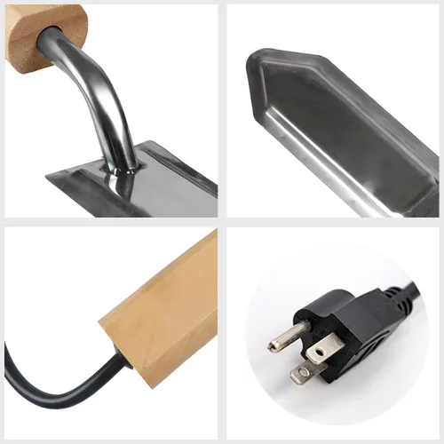 Miniatura 3 de Honey Uncapping Hot Knife for Honey Peines Electric Heating Honey Scraper para apicultor Apicultura Herramientas de acero inoxidable Equipo extractor