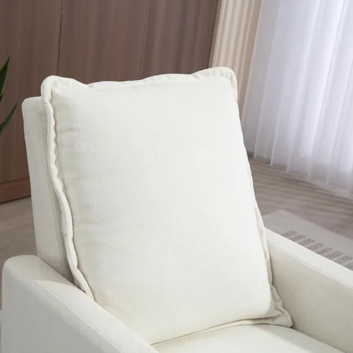 Miniatura 4 de Mecedora giratoria de 360° para cuarto de bebé, silla reclinable para cuarto de bebé, silla mecedora giratoria manual con respaldo alto, sillón