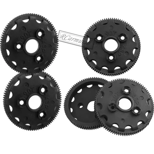 Miniatura 7 de RC 48P 90T Pieza de mejoras de engranajes rectos para 1/10 Slash Rustler Stampede Bandit 2WD VXL XL-5, nailon resistente 5PCS 90T Spur Gear Hops Up