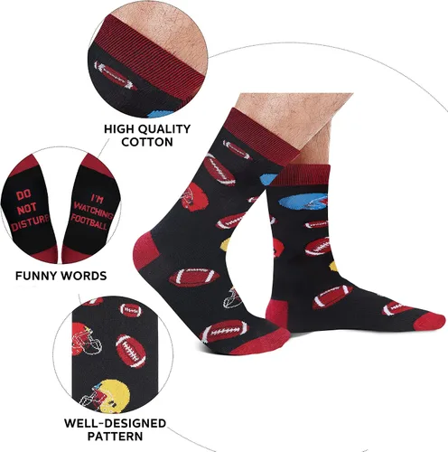 Miniatura 108 de AGRIMONY Calcetines divertidos con texto en inglés «Do Not Disturb Gaming» para hombres, mujeres, adolescentes, niños, Pascua, padres, cumpleaños