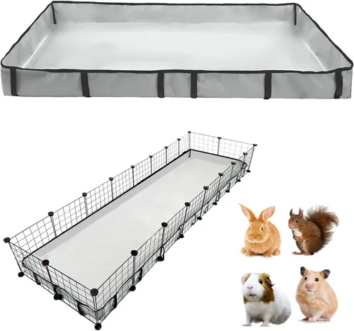 Miniatura 21 de DZWLKJ Forro de jaula de conejillo de indias, base impermeable y lavable, 28 x 56 pulgadas, adecuado para conejos, chinchillas, erizos, hurones