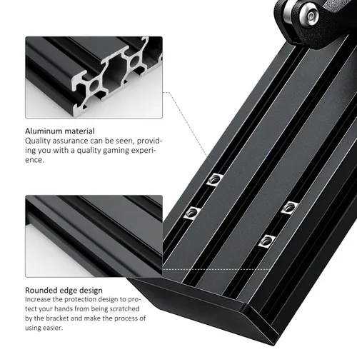 Miniatura 6 de Hikig Steel Clamp-on Flight Stick Desk Mount Bracket Designed for Turtle Beach VelocityOne Flightstick & Logitech G Extreme 3D Pro Joystick