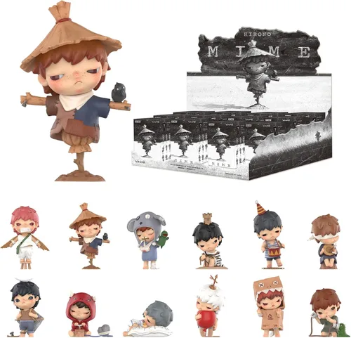 POP MART Hirono - Figuras de la serie Mime, 12 figuras de caja ciega de Hirono, figuras de acción de diseño aleatorio, juguetes coleccionables,