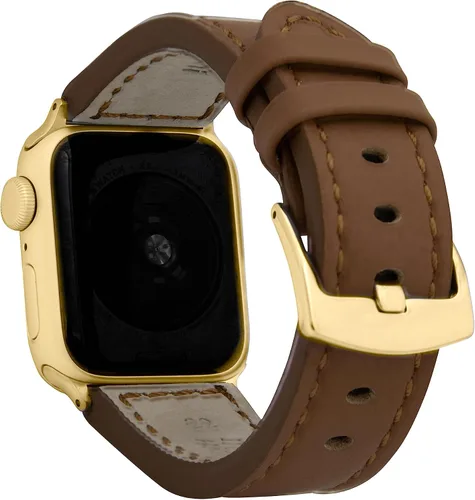 Miniatura 44 de Bandini Correa de cuero para hombre para Apple Watch de 1.732 in 1.772 in 1.654 in 1.614 in 1.575 in 1.496 in 1.929 in y Ultra, correa de iWatch