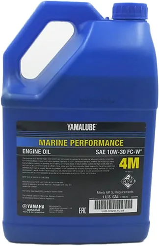 Miniatura 2 de Aceite Marino Yamalube de Yamaha LUB-10W30-FC-04 10W30 NMMA FCW, (Bajo contenido de fósforo), Galón LUB10W30FC04, Fabricado por Yamaha