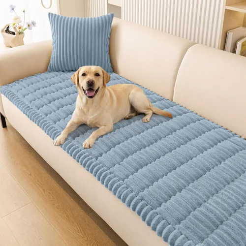 Miniatura 22 de Smiry Funda de Sofá para Perros Lavable, Fundas de Sofá para Mascotas Antideslizantes y Peludas para Sofá de 3 Cojines Apto para Mascotas, Protector