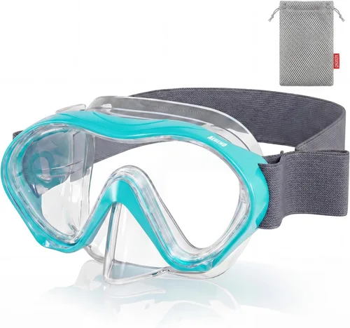 Miniatura 17 de Aegend Gafas de natación para niños con cubierta de nariz para niños de 3 a 15 años, correa de tela tejida, antivaho sin fugas