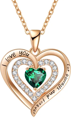 Birthstone Jewelry Necklace for Women on Birthday Anniversary Presents for Wife Women Necklaces for Valentine's Day, Christmas, Mother's Day