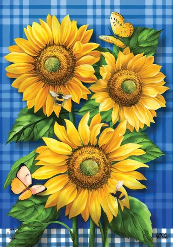 Miniatura 5 de Briarwood Lane Bandera de jardín de verano con girasoles campestres, diseño floral de granero, 12.5 x 18 pulgadas Girasoles de campo
