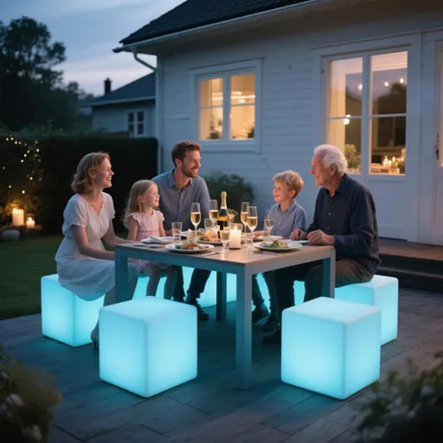 Miniatura 8 de Cubo de luz LED de 16 pulgadas, mesa de luz recargable con control remoto, 16 colores regulables, silla de lámpara de brillo regulable de 16