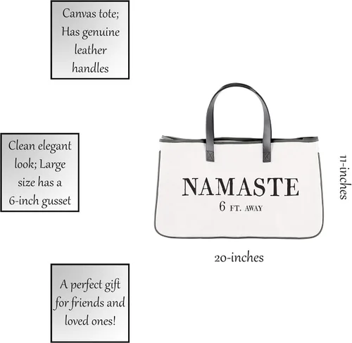 Miniatura 3 de Santa Barbara Design Studio Bolso de lona facial, grande, Namaste (G5736)