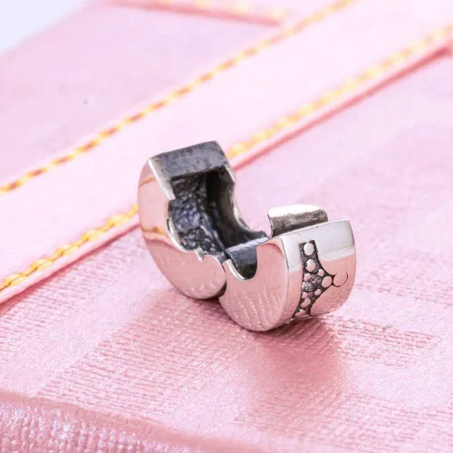 Miniatura 4 de Abalorio de plata de ley 925 original con cierre de clip para pulseras clip de corona
