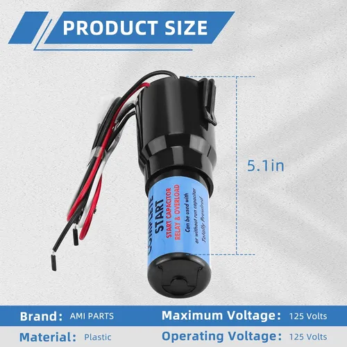 Miniatura 2 de Upgrades URCO410 Kit de arranque forzado 3 en 1 para refrigeradores y congeladores por AMI PARTS -1/4 a 3 en 1 Relé de arranque - Capacitor