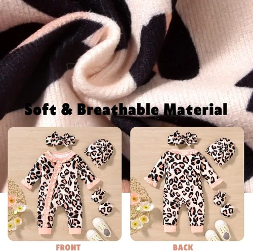 Miniatura 5 de Aalizzwell Mameluco para bebé niña, ropa de otoño e invierno con accesorios