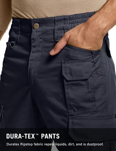Miniatura 5 de CQR Pantalones tácticos para hombre, resistentes al agua, pantalones cargo Ripstop, ligeros EDC trabajo, senderismo, ropa para exteriores