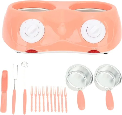 Miniatura 2 de Olla para fundir chocolate, mini kit de olla eléctrica para fondue con doble olla de fusión, máquina de templado de chocolate con queso
