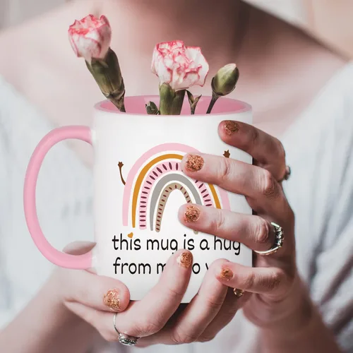Miniatura 3 de Cabtnca Taza de abrazo de amistad – This Mug Is A Hug From Me To You – Regalo inspirador de aliento para mujeres, mejor amiga, mamá, compañera