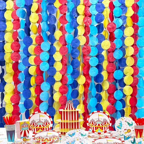 Miniatura 28 de Decoración para fiestas: telón de fondo amarillo degradado y papel de seda para cumpleaños, baby shower y más