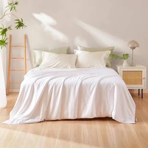 Miniatura 10 de THXSILK Edredón de seda de morera para todas las estaciones, 100% grado 6A, ropa de cama de seda larga natural de grado 6A, carcasa de algodón puro