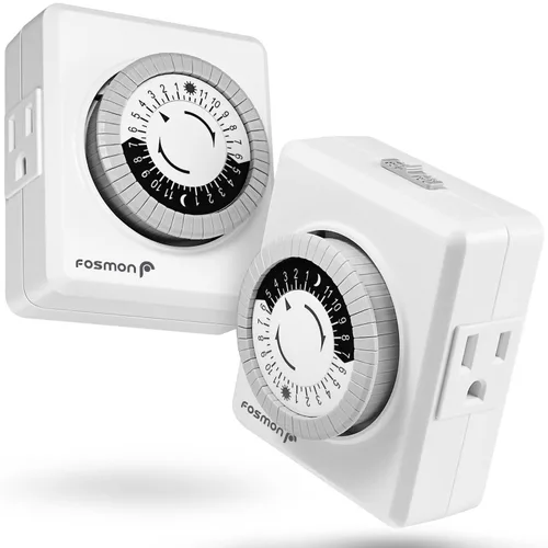 Miniatura 9 de Fosmon Temporizador de cuenta regresiva enchufable de doble salida, temporizador de luz interior para tomas de corriente, 15-30 minutos, ajustes