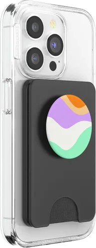 Miniatura 4 de Retro Waves Swirls Pastel Rainbow Wavy Stripes 70s Aesthetic PopSockets Adhesive PopGrip