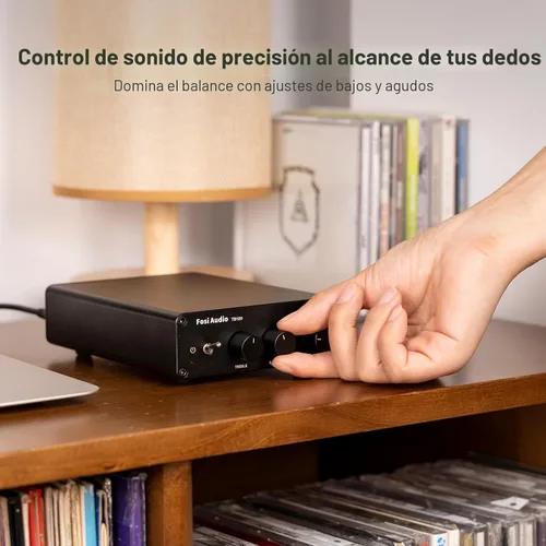 Miniatura 5 de Fosi Audio TB10D Amplificador Estéreo de 2 Canales, Clase D Mini Amplificadores de Potencia Integrados 600W para Altavoces Pasivos/Bass Shaker