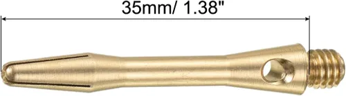Miniatura 2 de PATIKIL Eje de dardo, rosca mediana 2BA de aluminio Dart Tallos de dardo Accesorios de lanzamiento de montaje para punta de acero Latón