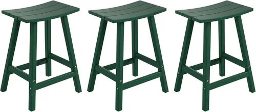 Miniatura 80 de WestinTrends Malibu - Juego de 2 taburetes para sillín para exteriores/patio, 24 alturas, color rojo