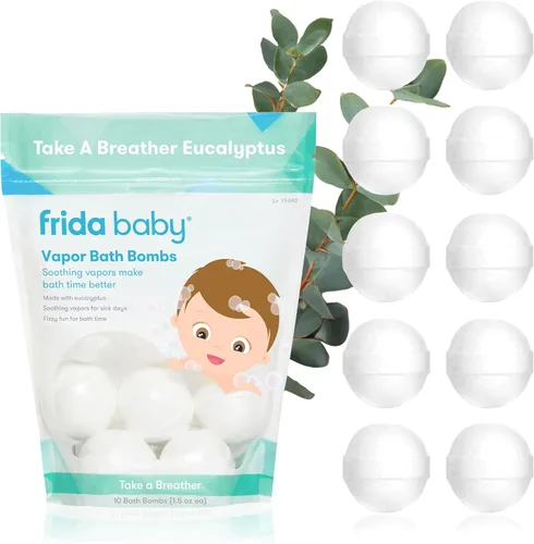 Miniatura 7 de Frida Baby Bombas de baño naturales para dormir, bombas de baño de aceite esencial de lavanda para la hora de acostarse, bombas de ducha relajantes