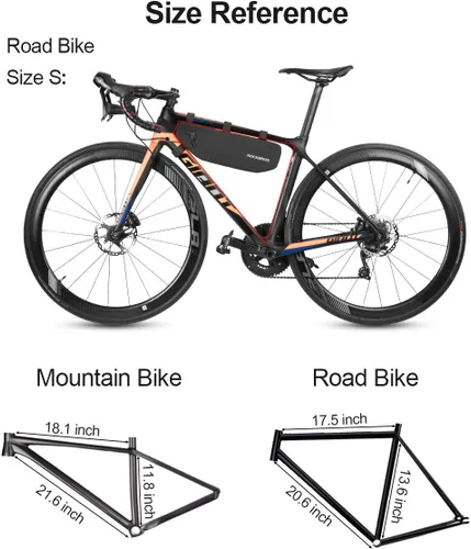 Miniatura 5 de ROCKBROS Bolsa de Marco de Bicicleta Impermeable Bolsa Triangular de Bicicleta Bolsa Bajo el Tubo Superior Bolsa de Esquina Bolsa de Almacenamiento