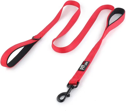 Miniatura 12 de Correa de perro de doble asa Plutus Pet de 6 pies, resistente, reflectante, correa de perro de doble asa para seguridad y entrenamiento, para perros