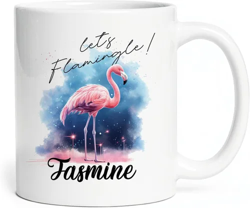 Miniatura 25 de Taza de flamenco personalizada 2023, Flock Of Flamingo Mug para cumpleaños de los amantes del flamenco, taza de café personalizada de flamenco