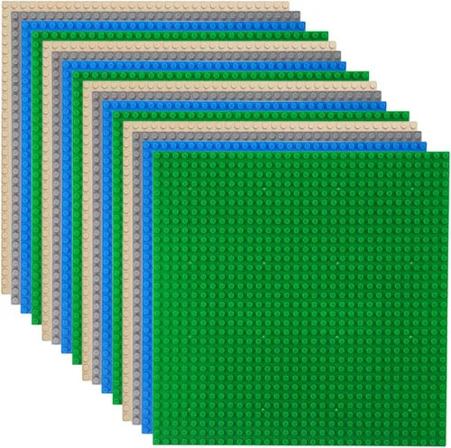 LVHERO 16 piezas de placas base clásicas para ladrillos de construcción 100% compatibles con todas las marcas principales - Placa base, 10 x 10