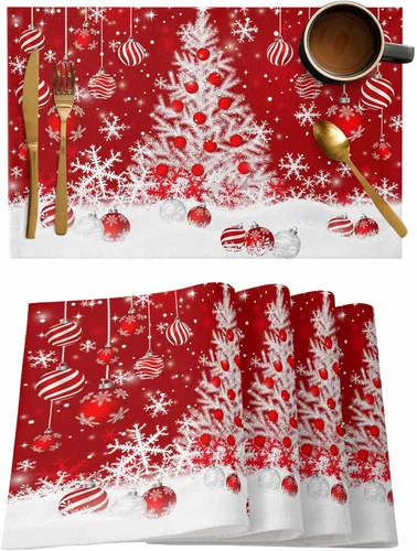 Miniatura 75 de Juego de 4 manteles individuales Boho de otoño, calabazas de acuarela para Acción de Gracias, resistentes al calor, lavables, para mesa, manteles
