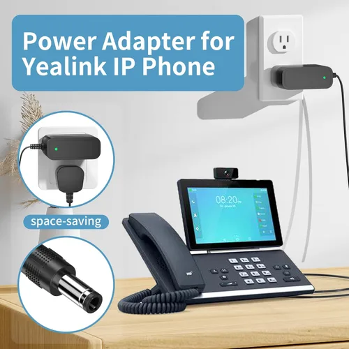 Miniatura 4 de Cargador de 5 V para teléfono Yealink T53W T54W T57W T46U MP54 MP56 T46S T48U Cable de alimentación compatible con Yealink IP Phones Adaptador